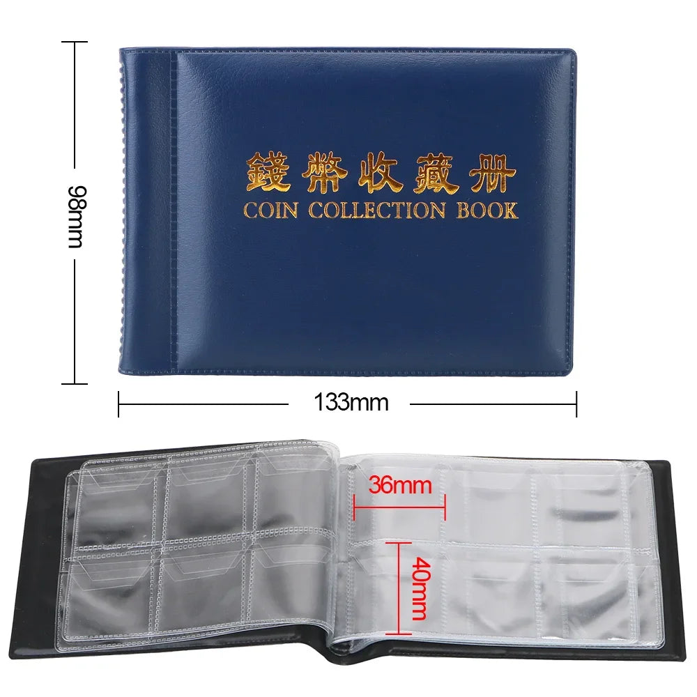 Artificial Leather Coin Album (120/60 Pockets)