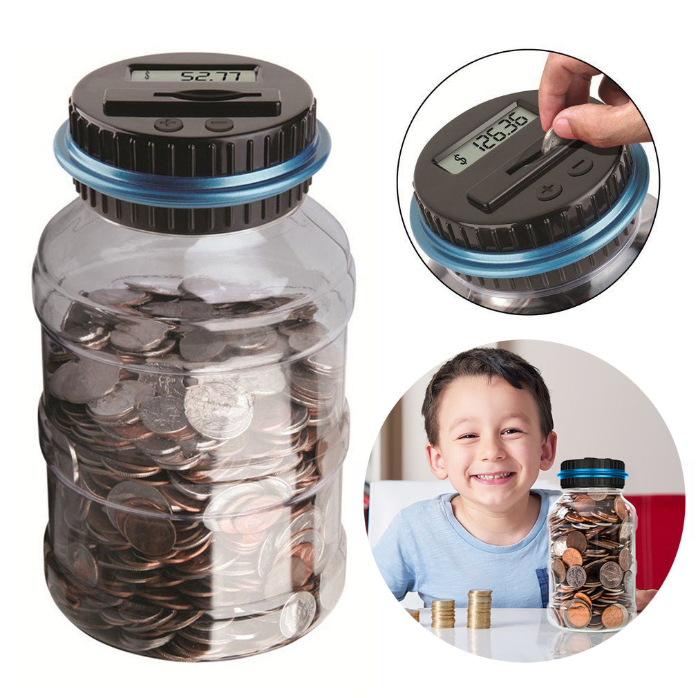 Digital Coin Counting Savings Jar – LCD Display, 1.8L Capacity