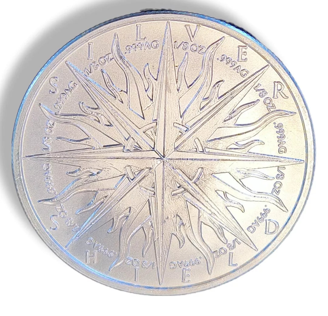 1 oz Silver PIECES OF EIGHT Silver Shield Round (GSM)