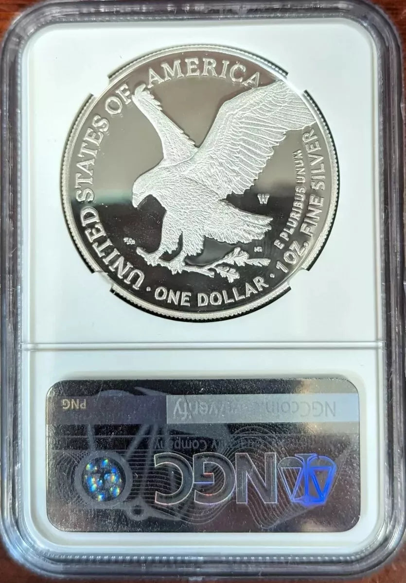 1 oz 2022 W PROOF SILVER EAGLE NGC PF70 ADVANCE RELEASES THOMAS URAM SIGNED