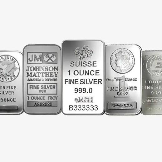 1 oz .999 Fine Silver Bar – Random Brand (Circulated/Uncirculated)