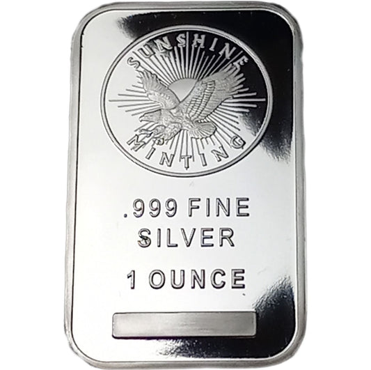 1 oz .999 Fine Silver Bar – Uncirculated, Random Brand