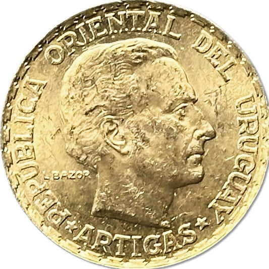 1/4 oz Gold 5 Pesos Constitutional Centennial Coin (RARE) 1930 Uruguay