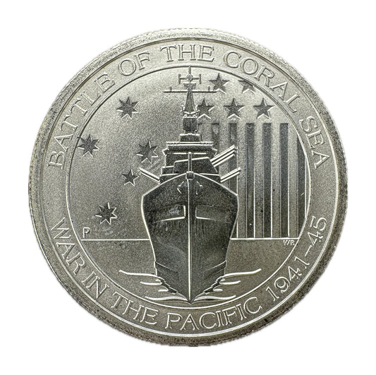 1/2 oz Silver BATTLE OF THE CORAL SEA Coin War In The Pacific 2015
