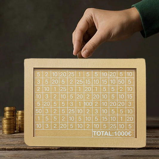 Wooden Cash Bank Savings Box