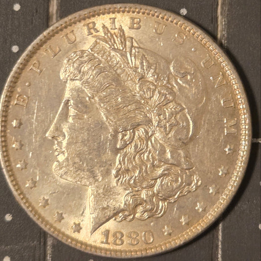 1880 Morgan Silver Dollar AU Condition – 90% Silver