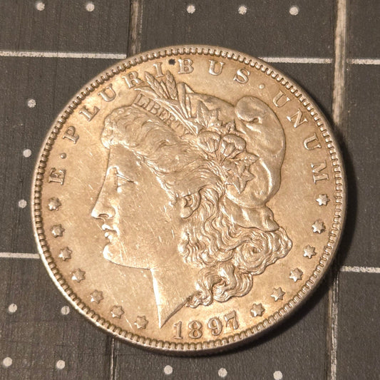 1897 Morgan Silver Dollar AU Condition – 90% Silver
