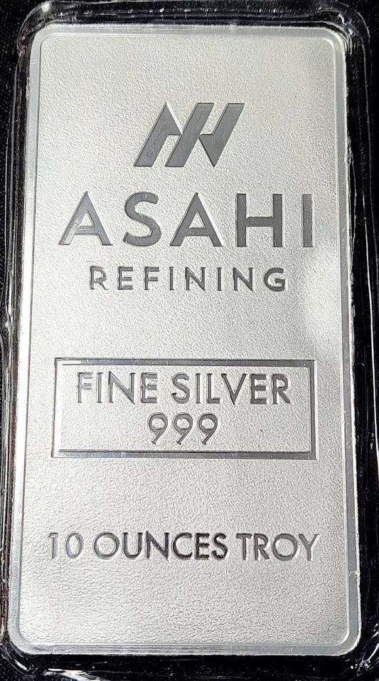 10 oz .999 Fine Silver Bar – Circulated, Uncertified (Random Brand)